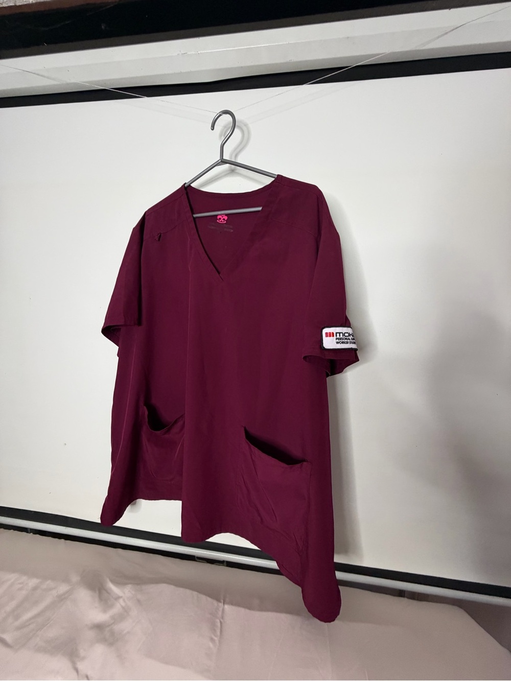 Women's Monarch Uniform Scrub Top in Burgundy (3X)